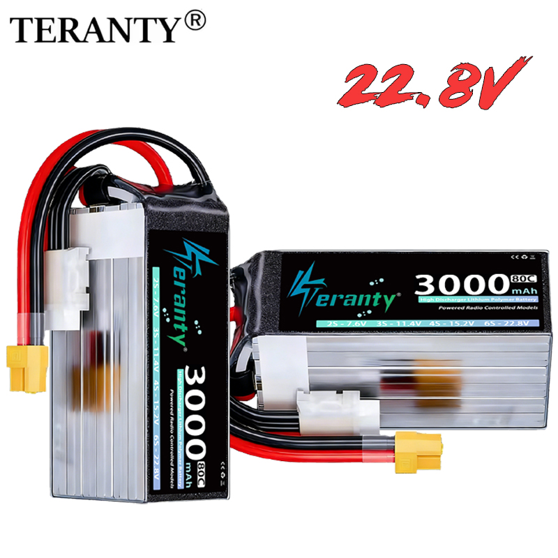Drone Battery 6S - TERANTY 6S 22.8V 3000mAh 80C/160C Lipo