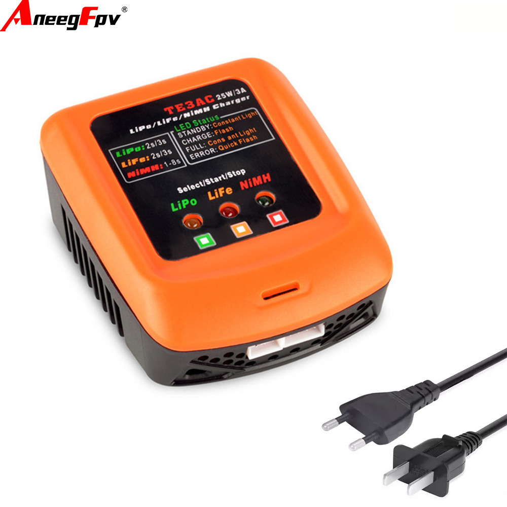 Drone Battery Balance Charger - TE3AC 100V-240V 25W/3A Professional Balance Charger