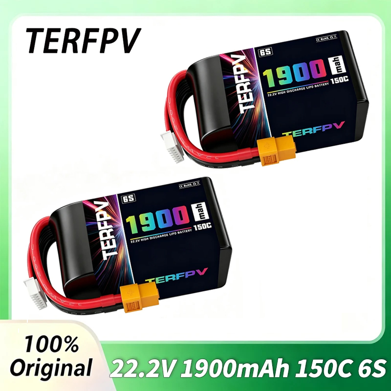 1/2Pcs TERFPV Lipo 6S 1900mAh  - Drone Battery Plate recension och pris