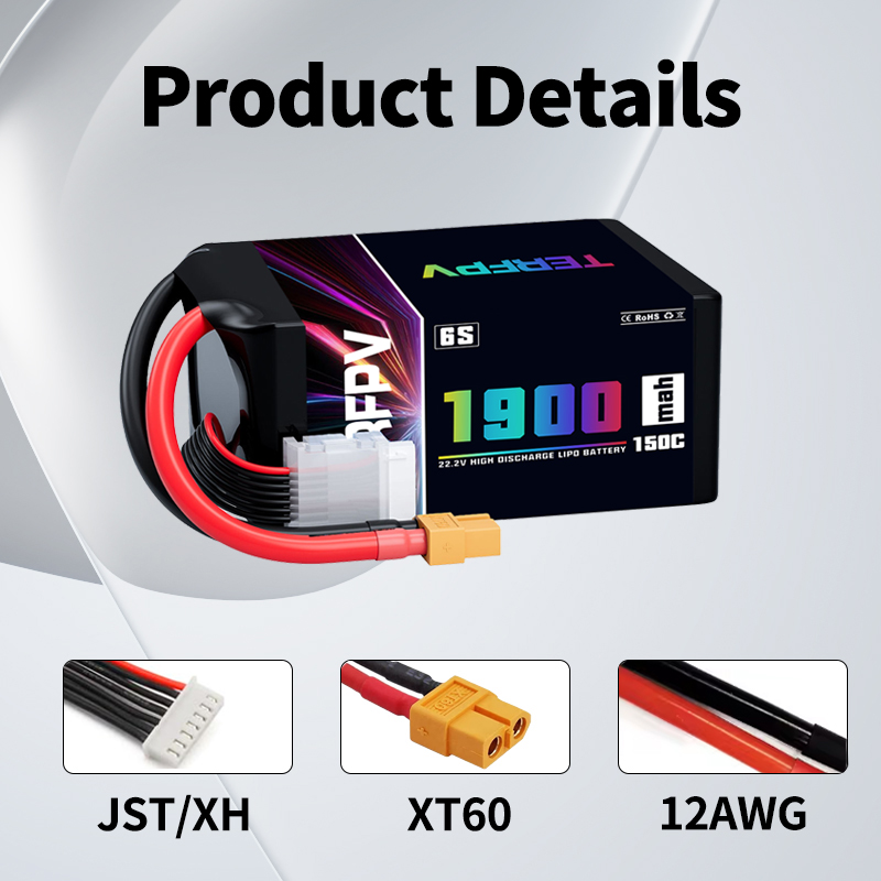 1/2Pcs TERFPV Lipo 6S 1900mAh  - Drone Battery Plate recension och pris