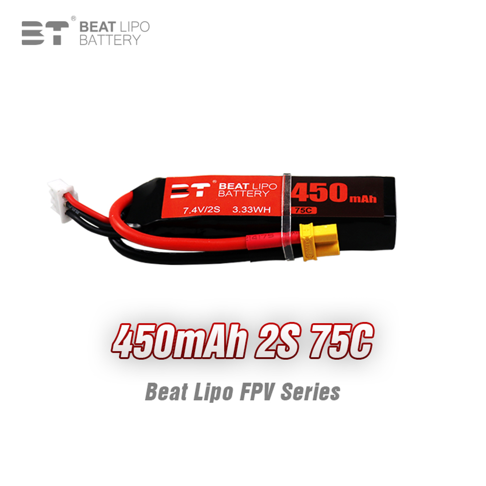 BEAT 2S 7.4V 450mAh 75C LiPo B - Drone Battery Li-Ion recension och pris