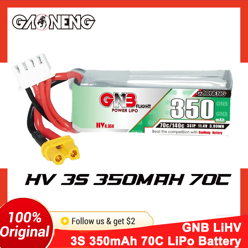 Gaoneng GNB 350mAh 3S 70C LiPo - Drone Battery 3S recension och pris