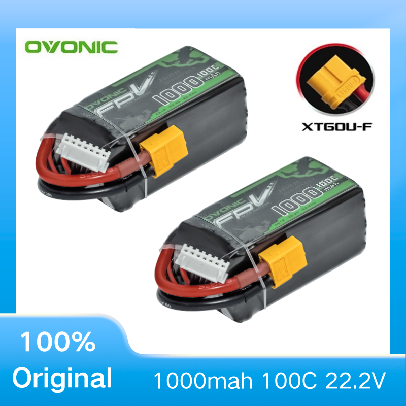 2Pcs OVONIC 1000mAh 100C 22.2V - Drone Battery 6S recension och pris