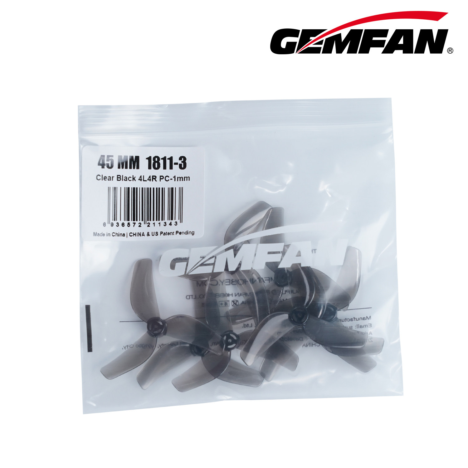 4 Pack Gemfan 1811 45mm 3-Blad - Drone Battery Bag recension och pris